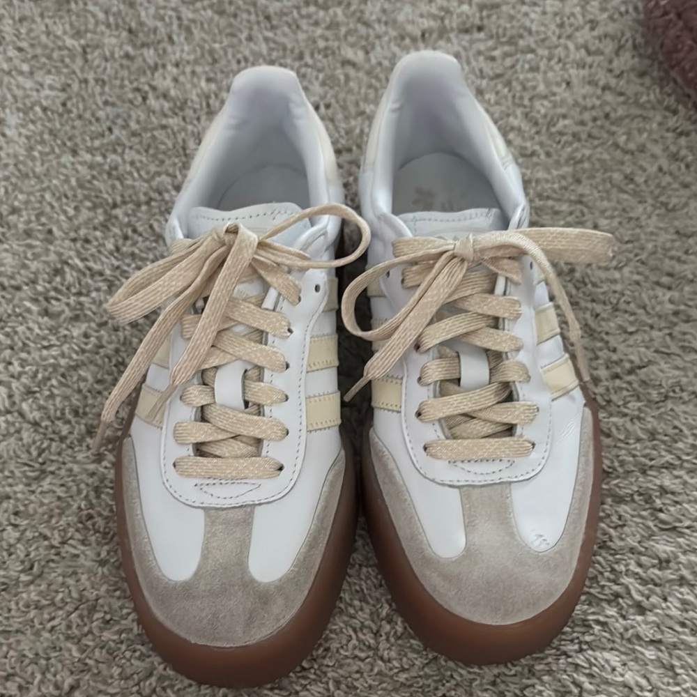 Adidas SamBAE White and Beige Sneakers